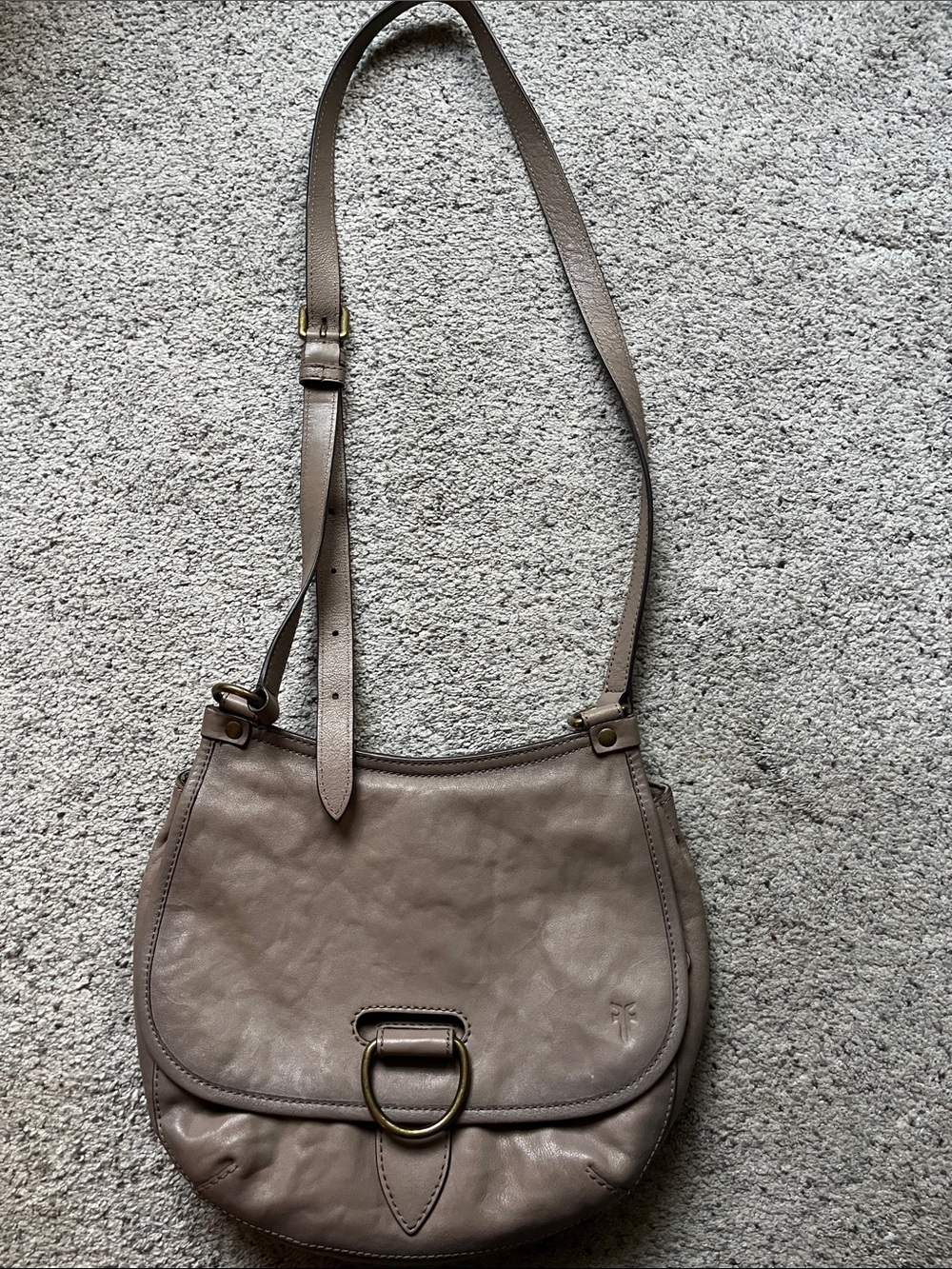 Frye Taupe Leather Shoulder Crossbody Bag Like New!